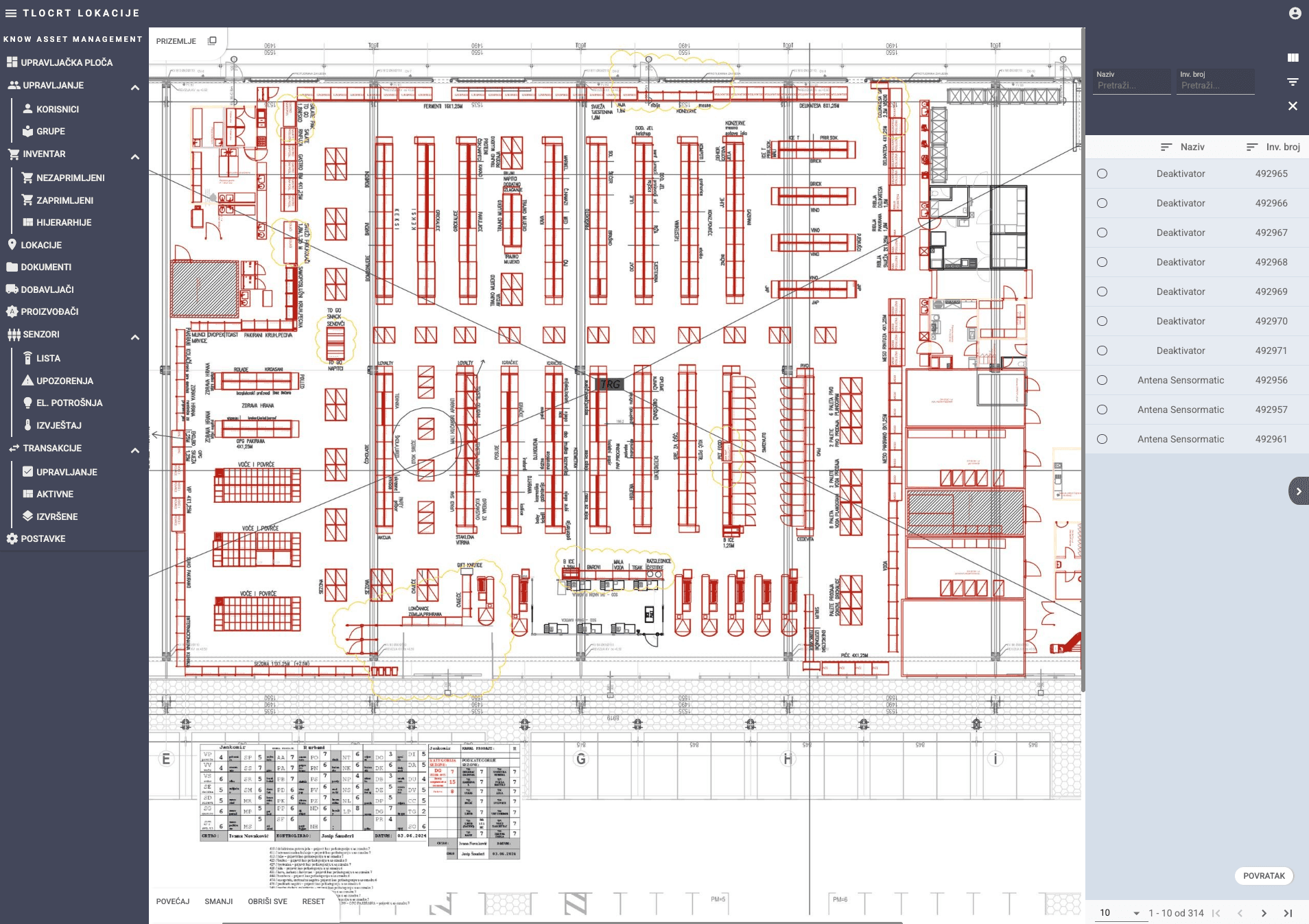 KAM — snimka zaslona